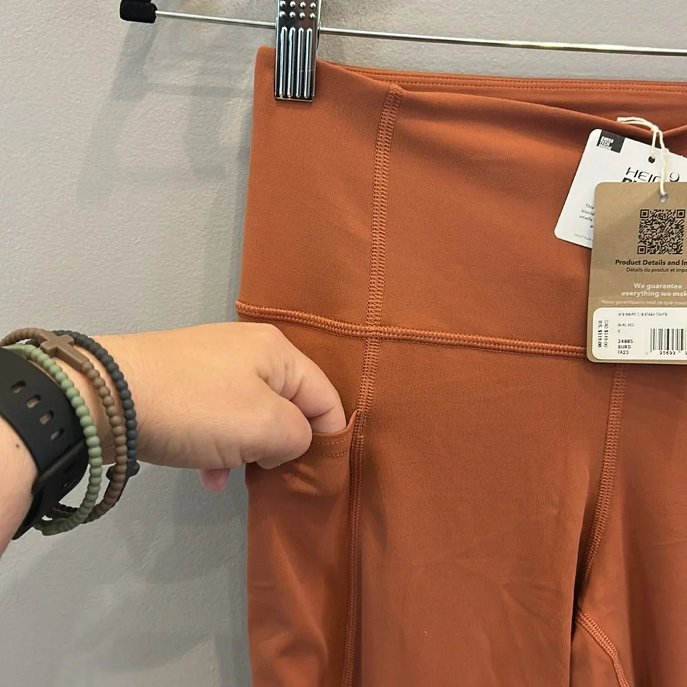 NWT Women’s Patagonia Maipo 7/8 Tights Leggings Workout Pants - Burl Red - Picture 5 of 9